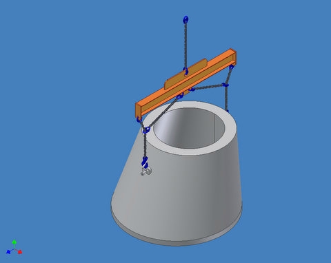 Lift Bar with Tension Chains and Cone